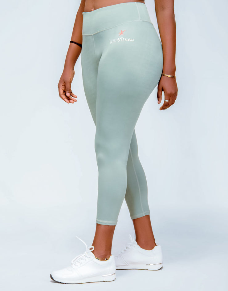 HIGH WAIST LEGGINGS IN MINT GREEN