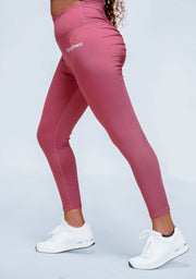 HIGH WAIST LEGGINGS IN JUJUBE RED
