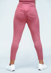 HIGH WAIST LEGGINGS IN JUJUBE RED