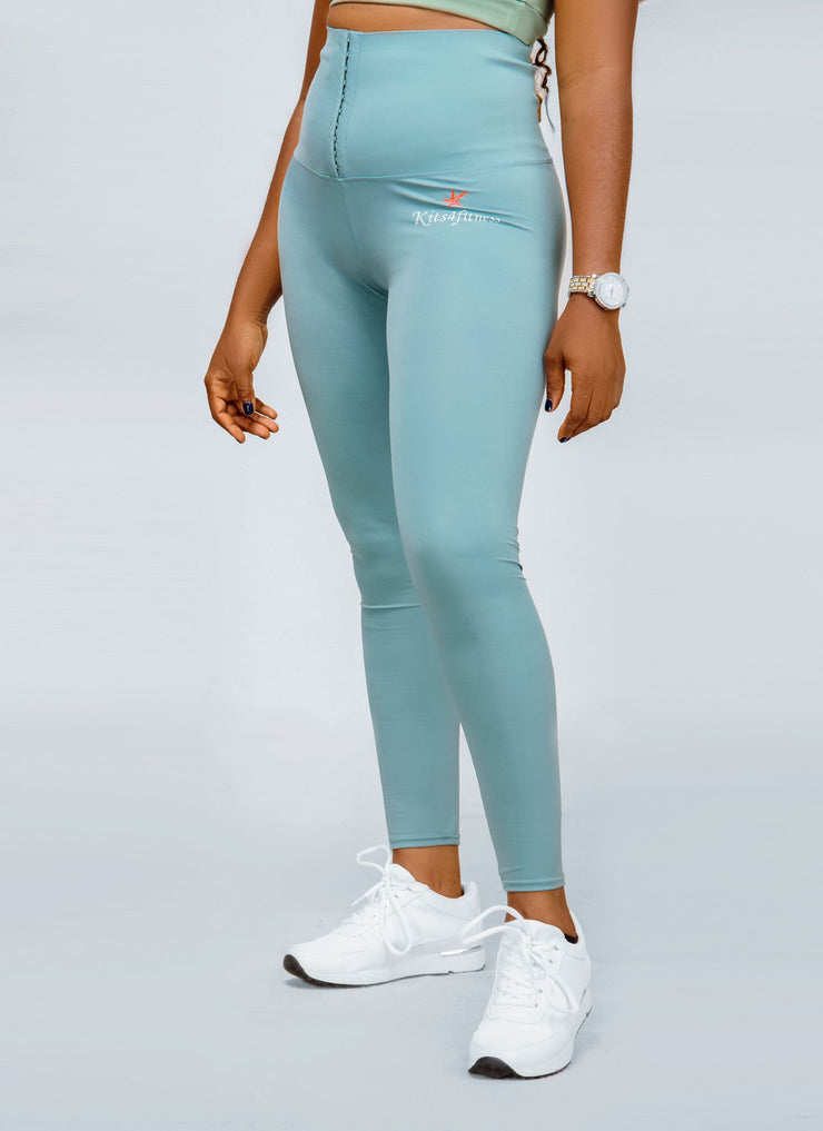 ADJUSTABLE GREEN HOOKS WAIST TRIMMER LEGGINGS