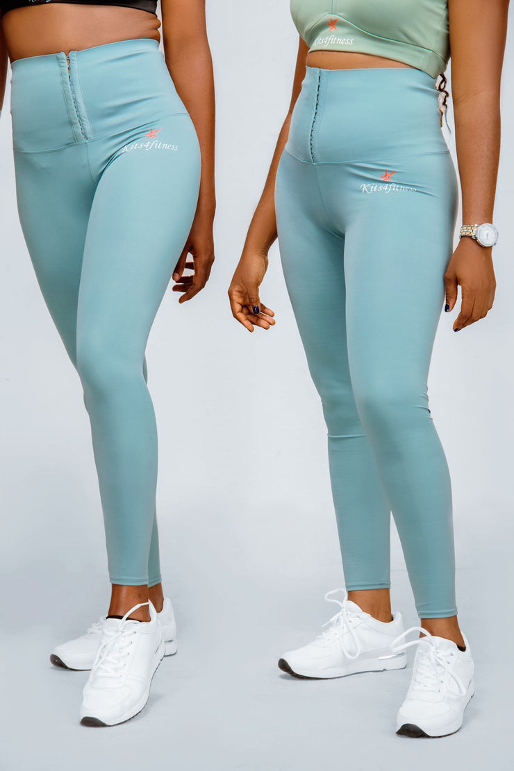 ADJUSTABLE GREEN HOOKS WAIST TRIMMER LEGGINGS
